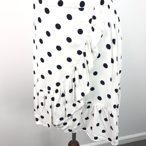 J. Crew White and Black Polka Dot Midi Dress - Picture 6 of 10